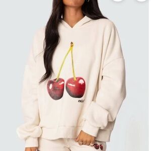 Edikted Mon cheri hoodie cream